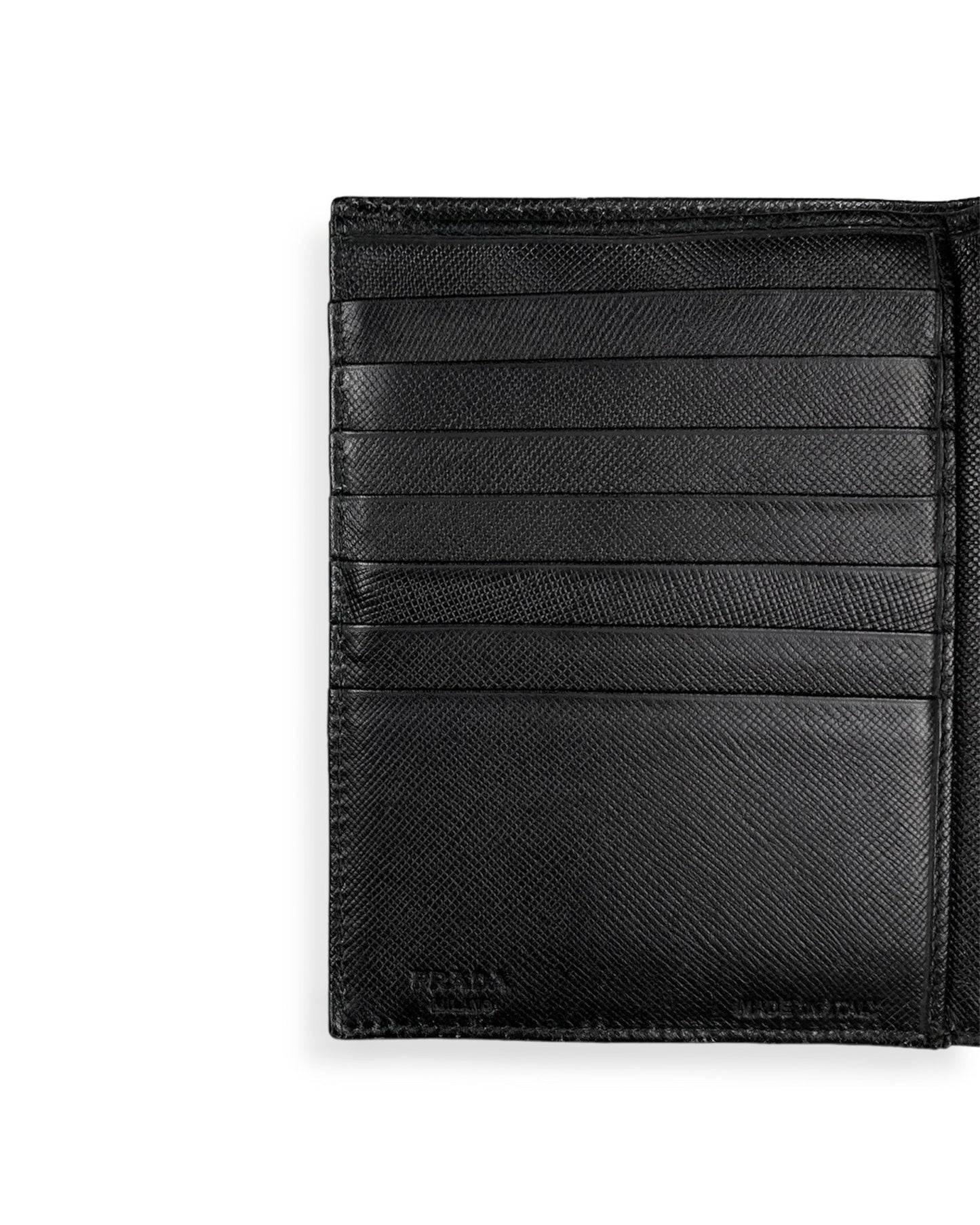 Prada Nylon Leather Wallet Black