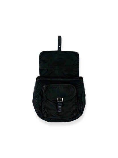 Prada Nylon Shoulder Bag Buckle Black