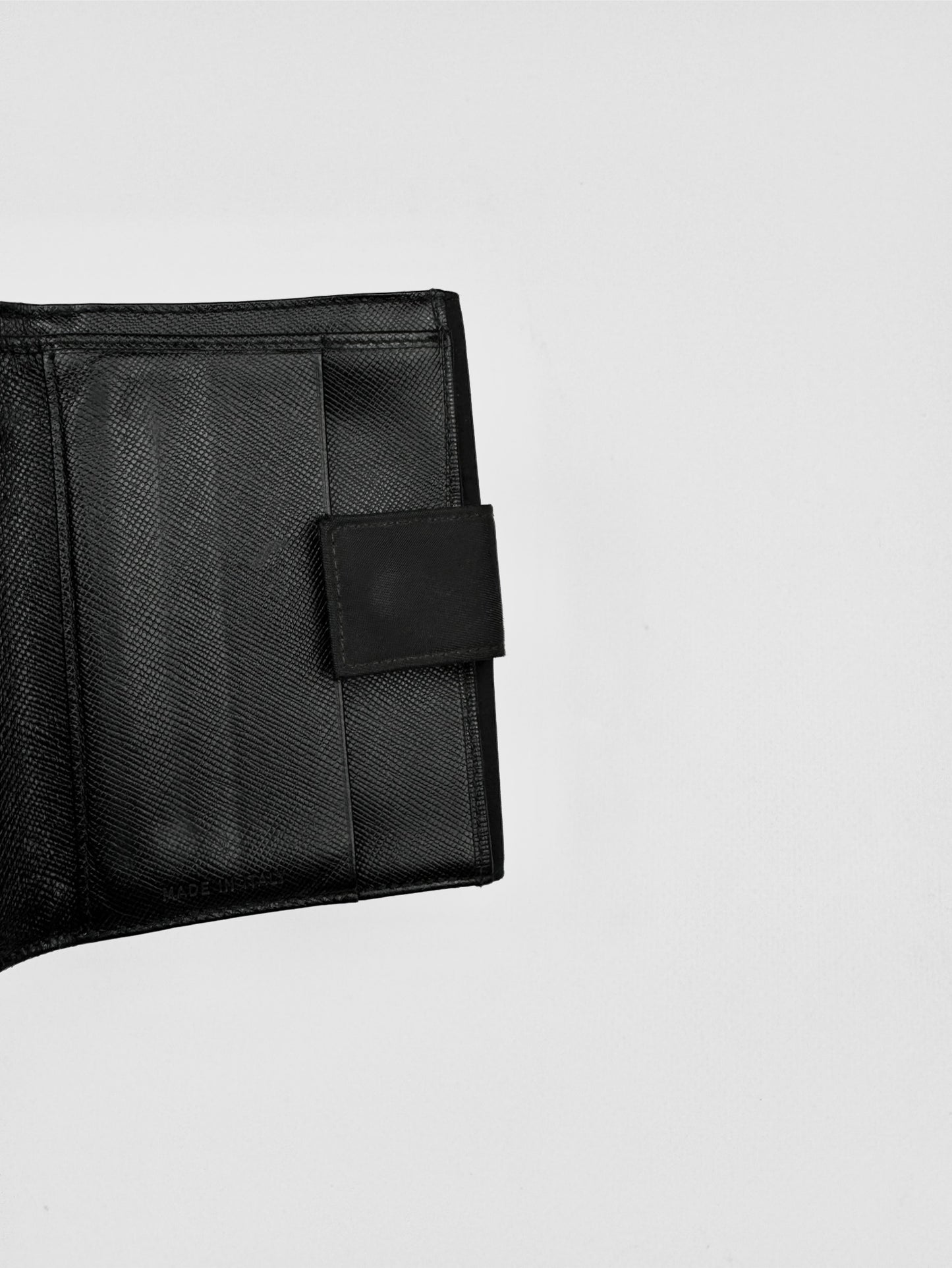 Prada Nylon Leather Wallet Black