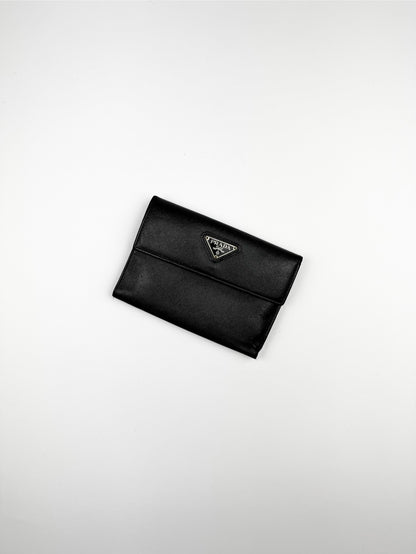 Prada Saffiano Leather Wallet Black