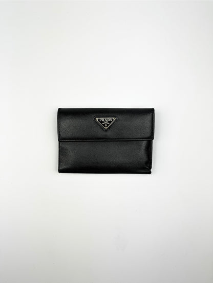 Prada Saffiano Leather Wallet Black