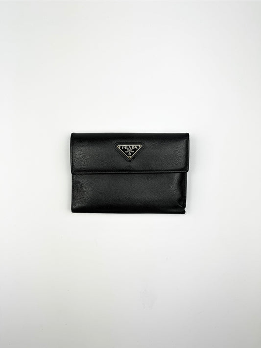 Prada Saffiano Leather Wallet Black