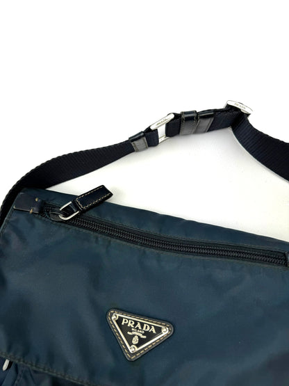 Prada Nylon Shoulderbag Navy Blue