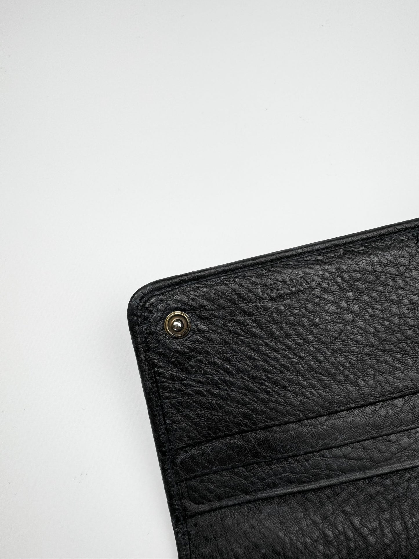 Prada Saffiano Leather Wallet Black