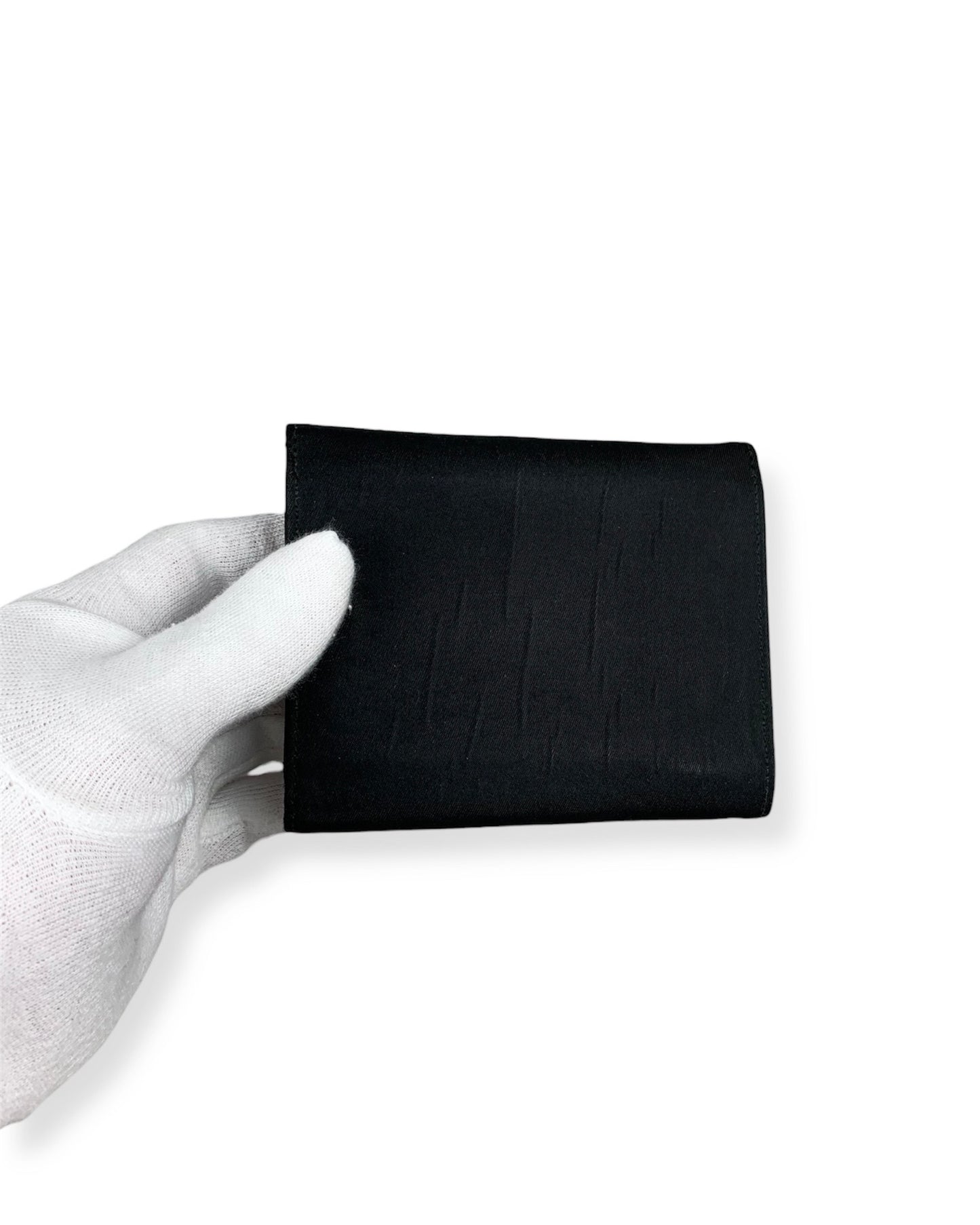 Prada Nylon Leather Wallet Black