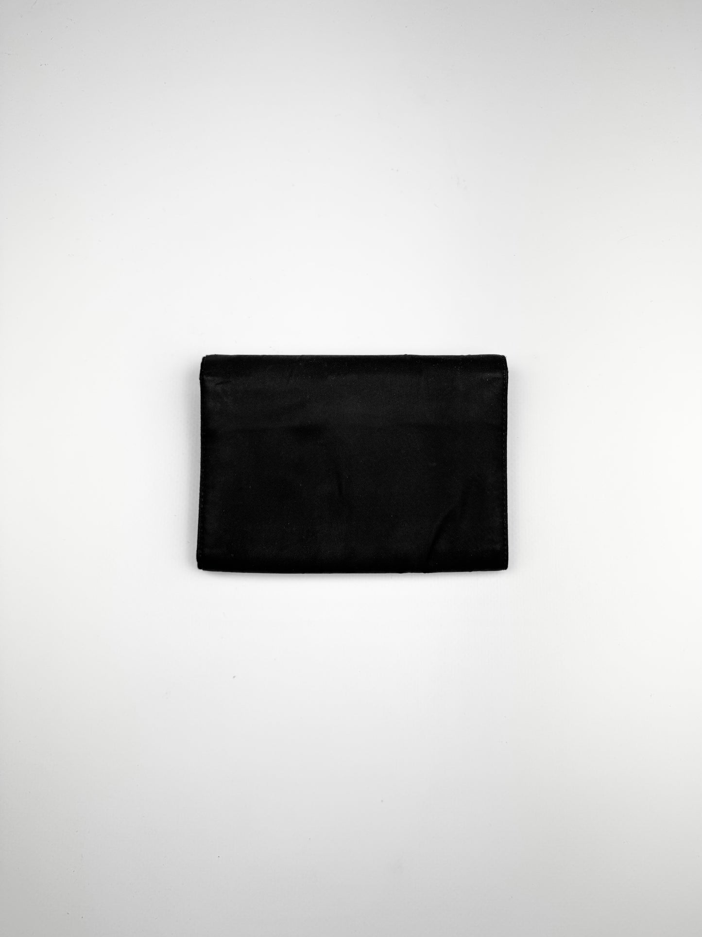 Prada Nylon Leather Wallet Black