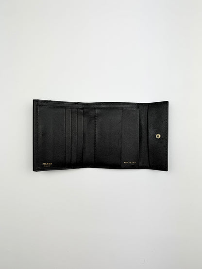 Prada Saffiano Leather Wallet Black