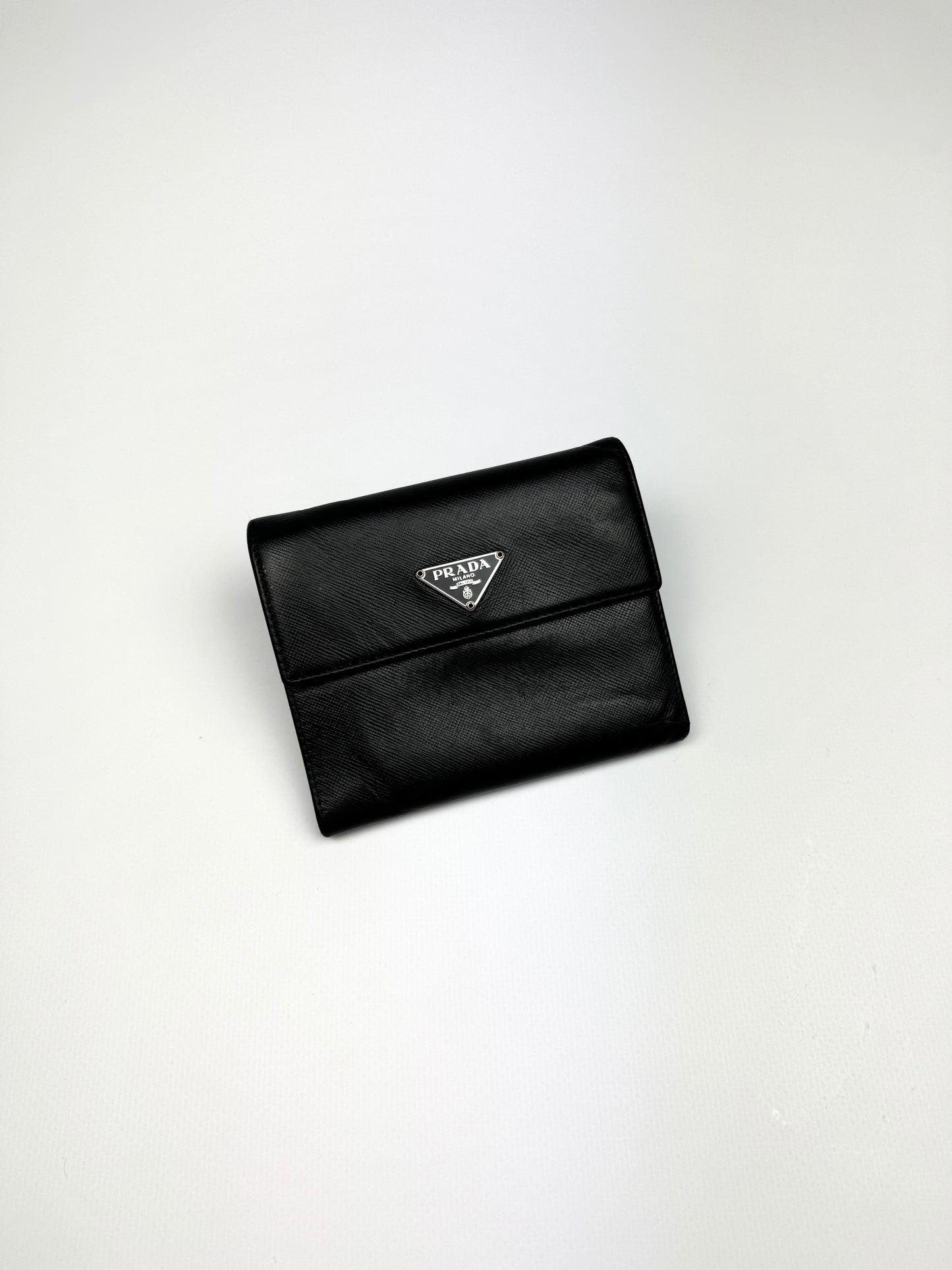 Prada Saffiano Leather Wallet Black