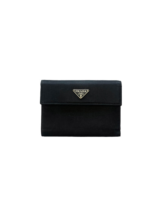 Prada Nylon Saffiano Wallet Black