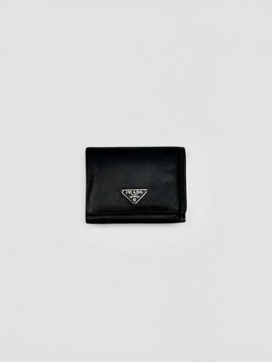 Prada Saffiano Leather Wallet Black