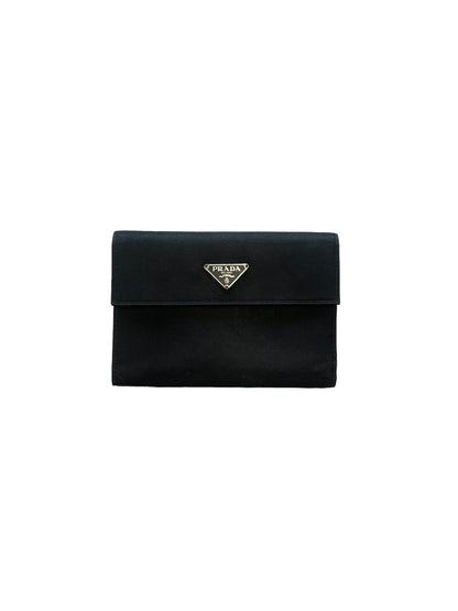 Prada Nylon Saffiano Wallet Black