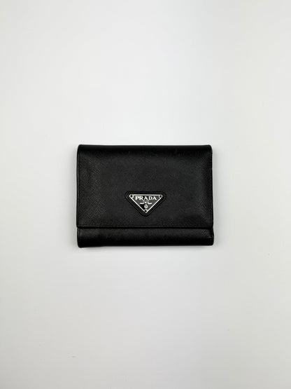 Prada Saffiano Leather Wallet Black