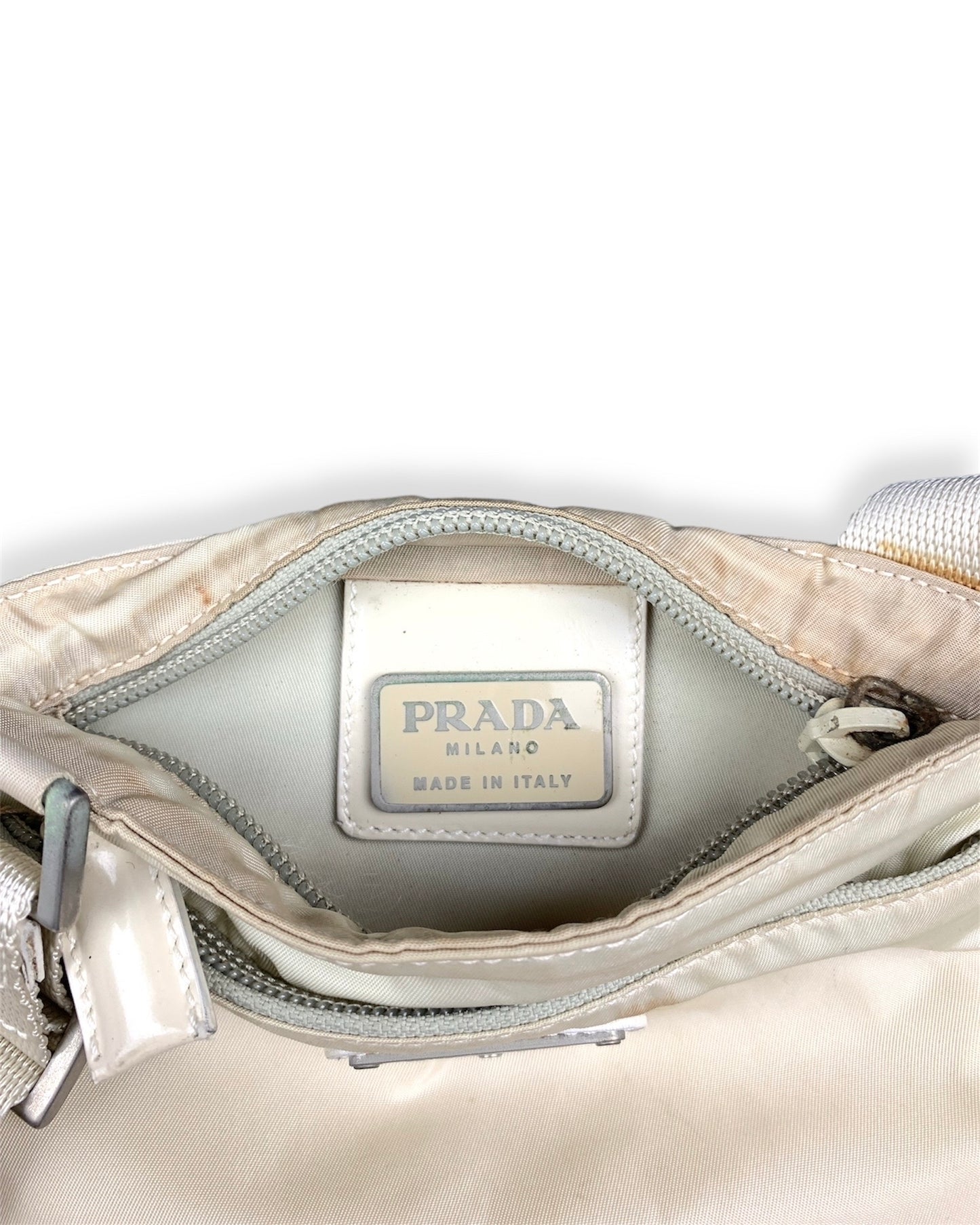 Prada Nylon Shoulderbag Cream Small