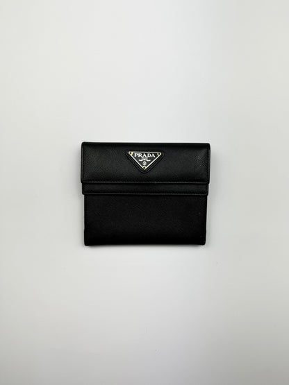 Prada Saffiano Leather Wallet Black