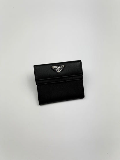 Prada Saffiano Leather Wallet Black