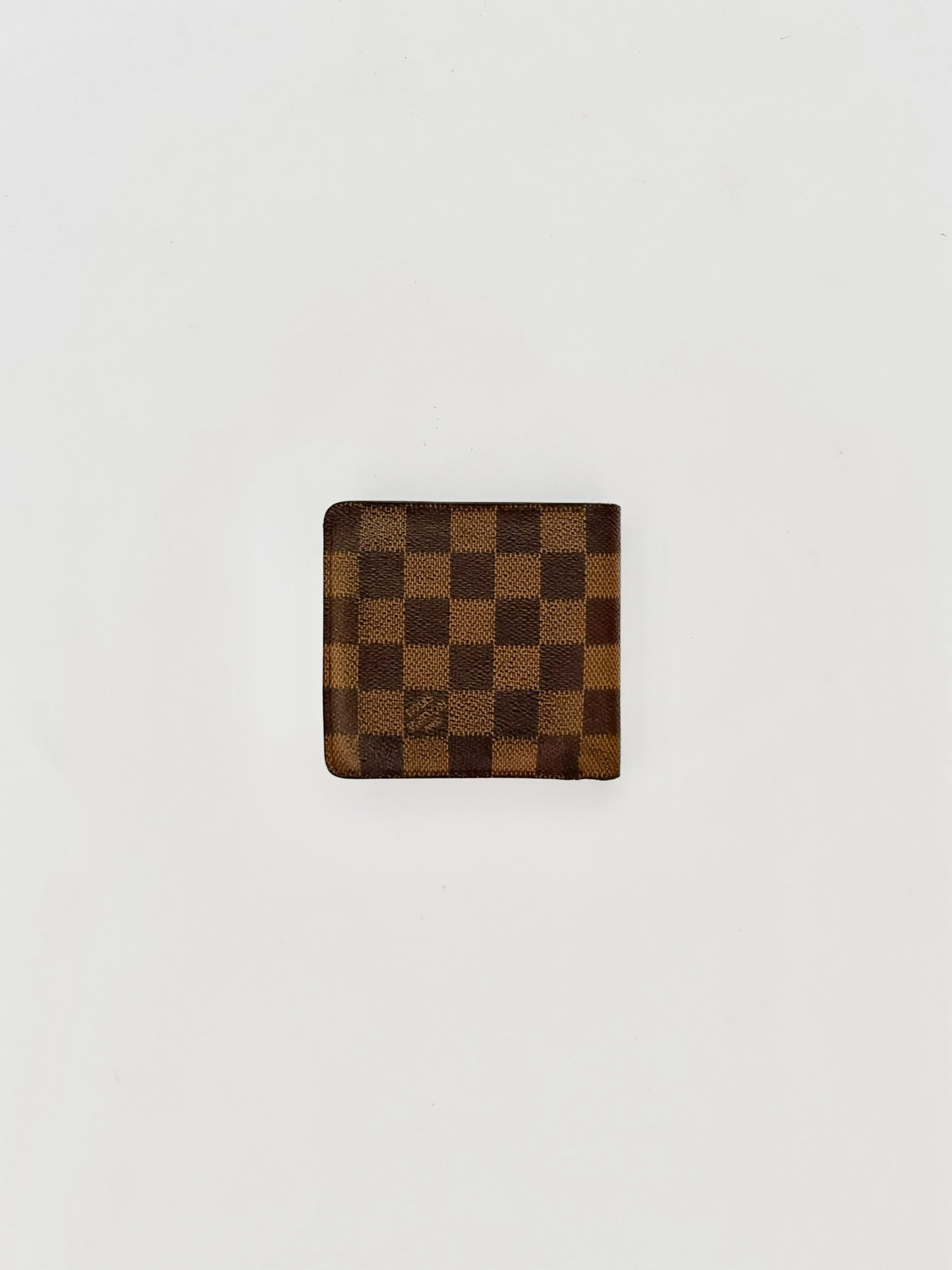 Louis Vuitton Damier Leather Wallet Brown