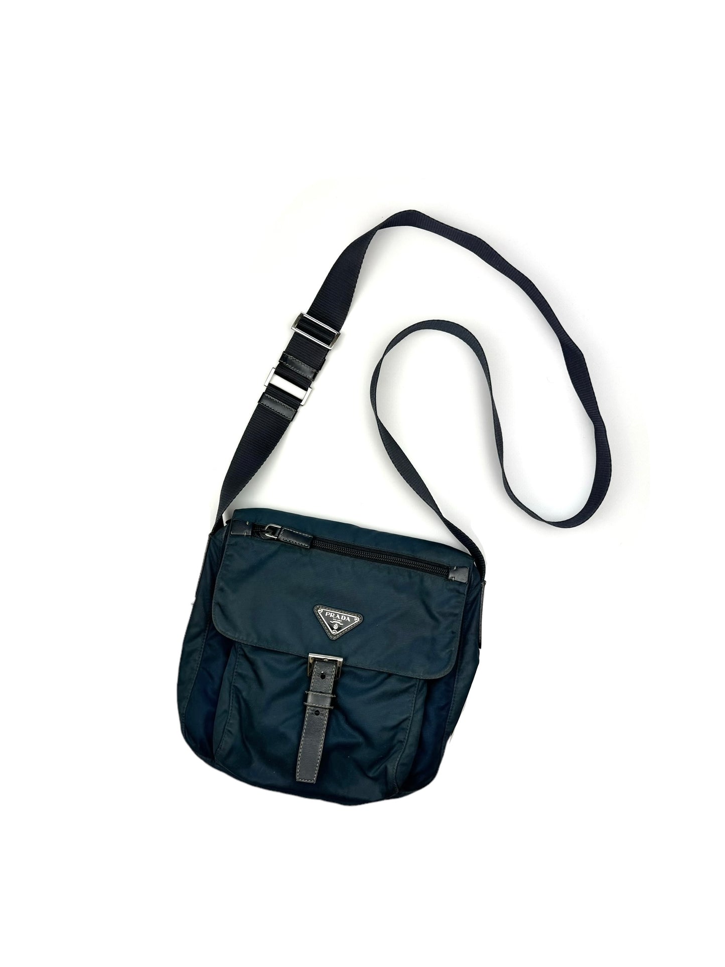 Prada Nylon Shoulderbag Navy Blue