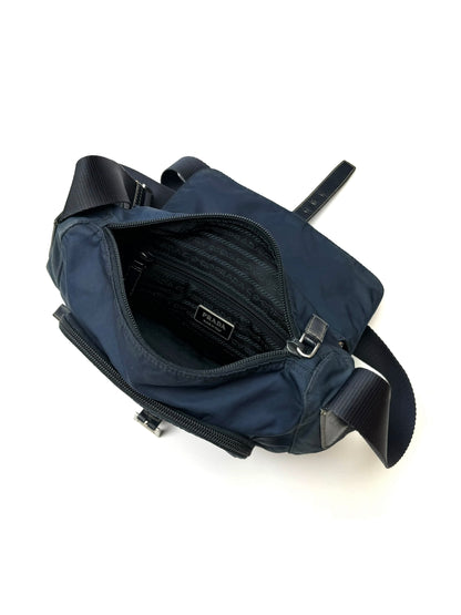 Prada Nylon Shoulderbag Navy Blue