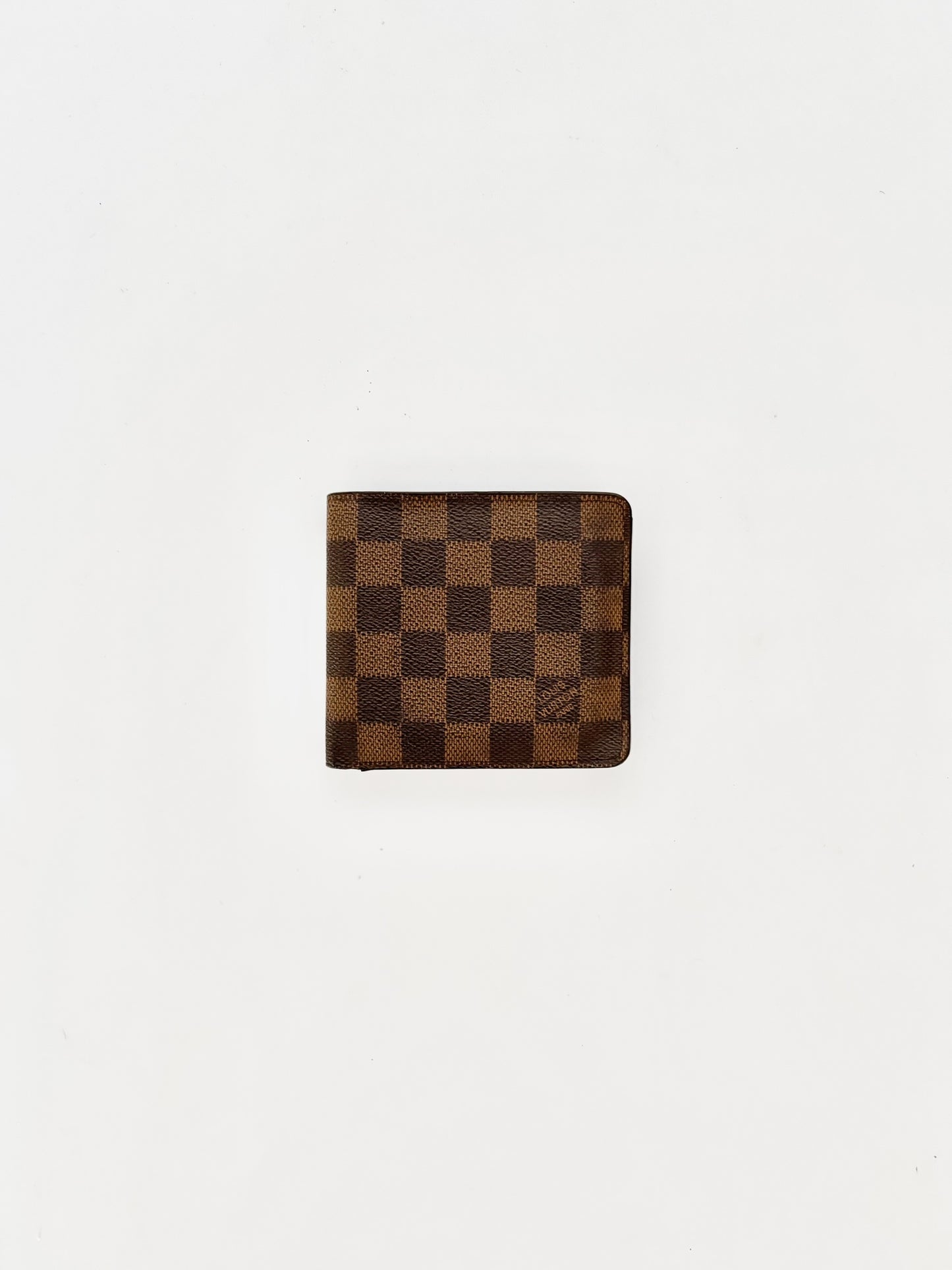 Louis Vuitton Damier Leather Wallet Brown