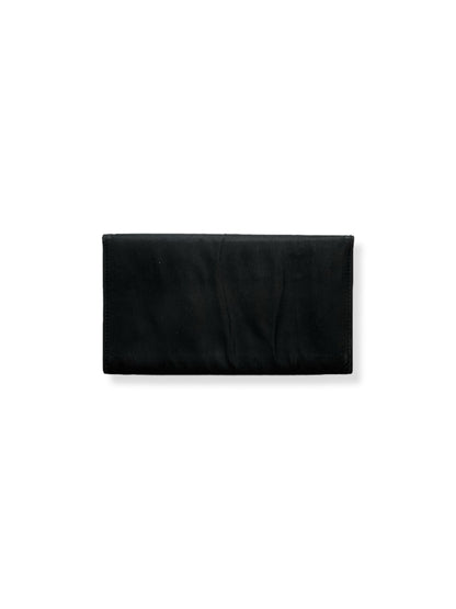 Prada Nylon Saffiano Leather Wallet Black