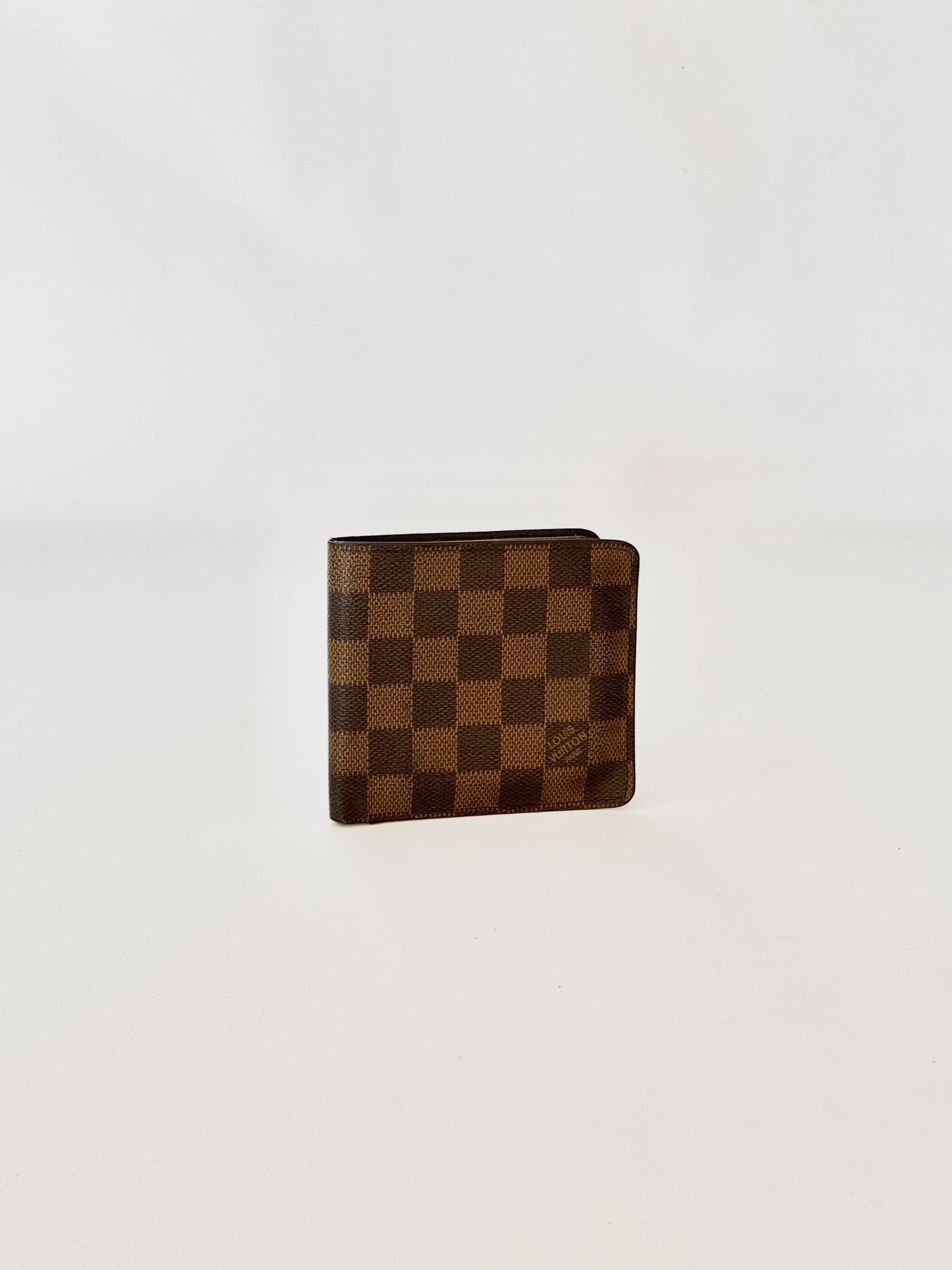 Louis Vuitton Damier Leather Wallet Brown