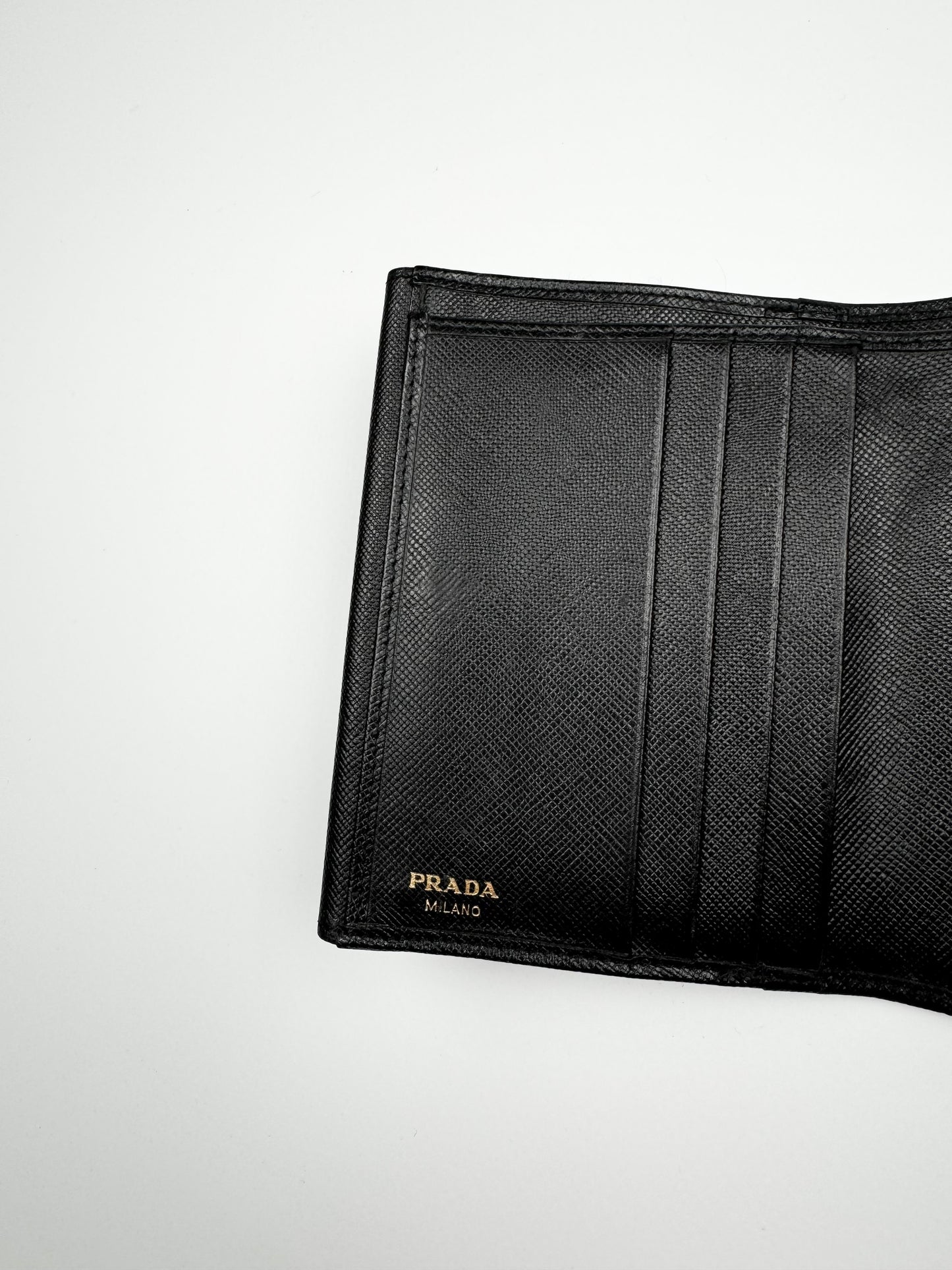 Prada Saffiano Leather Wallet Black