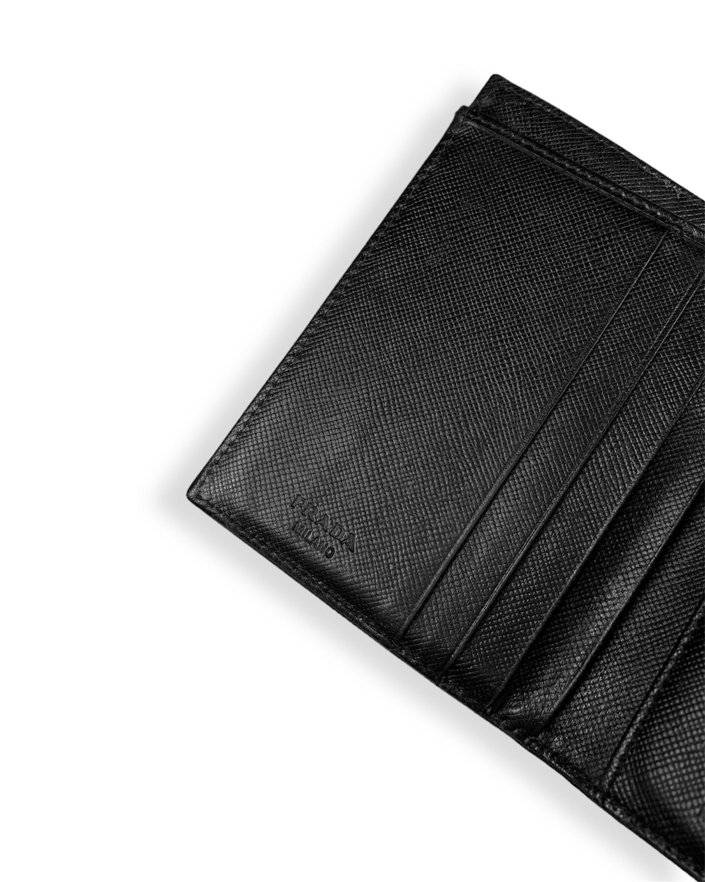 Prada Nylon Leather Wallet Black