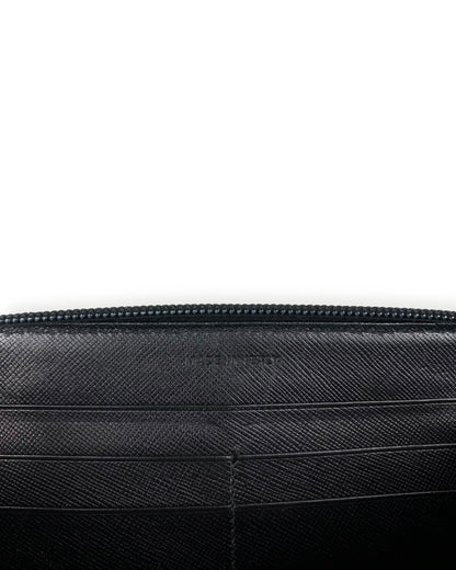 Prada Nylon Leather Long Wallet Black