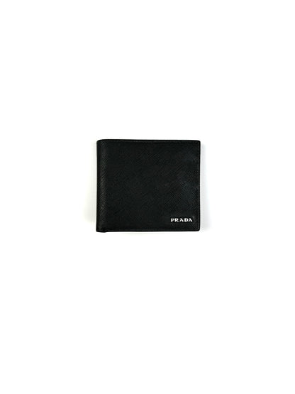 Prada Saffiano Bifold Wallet Black New