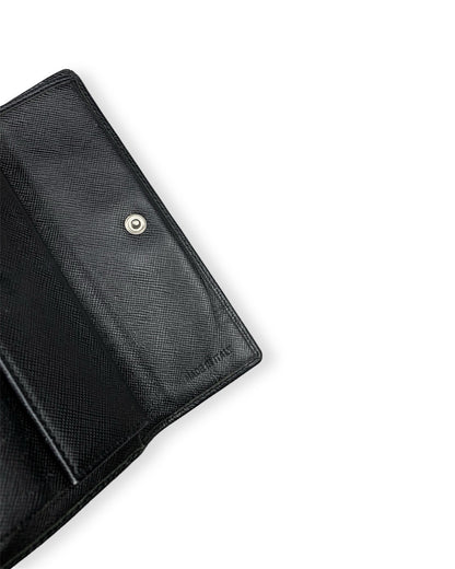 Prada Saffiano Leather Wallet Black