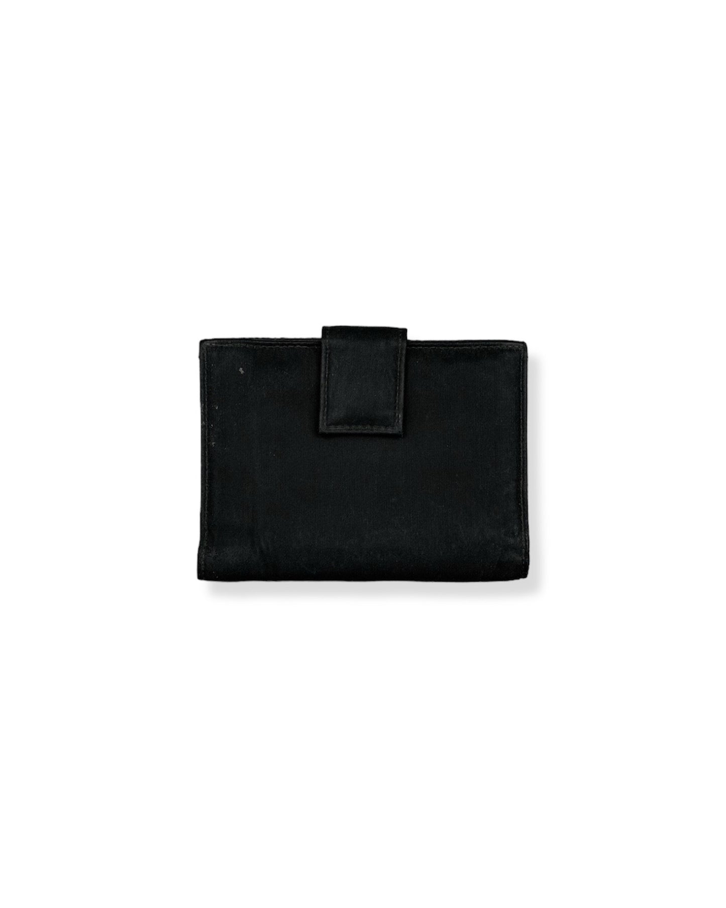 Prada Nylon Leather Wallet Black