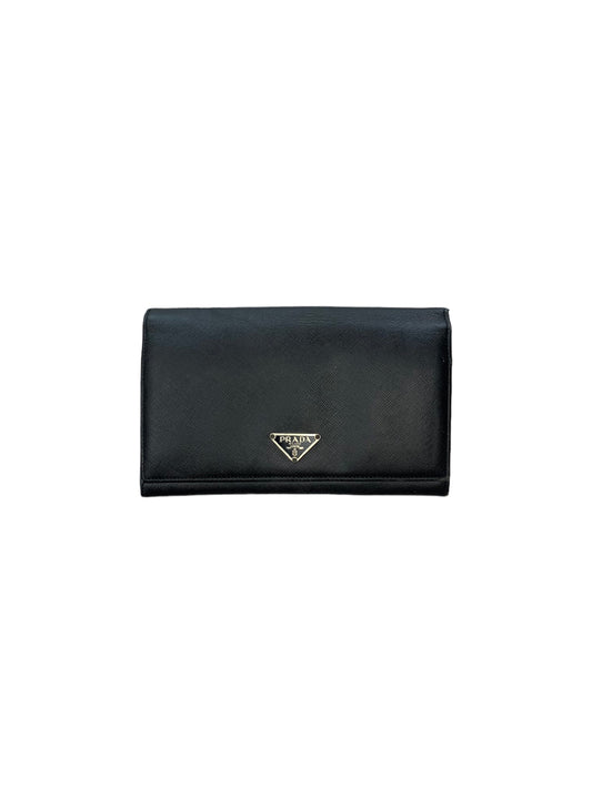 Prada Saffiano Wallet Black