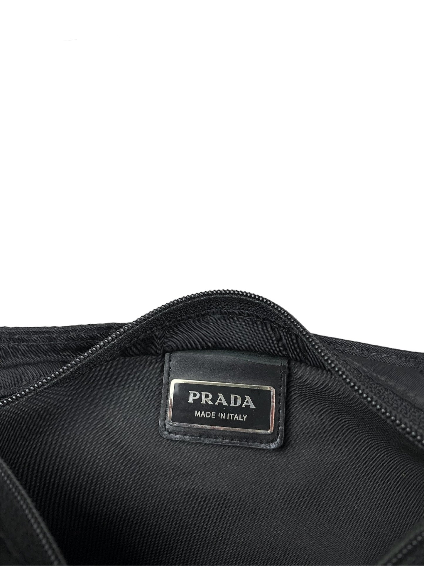 Prada Nylon Shoulderbag Black Double Pocket