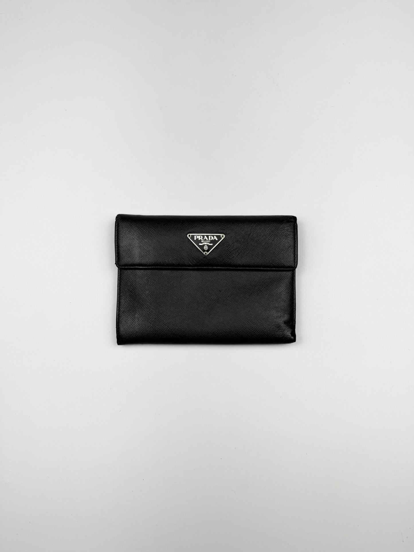 Prada Saffiano Leather Wallet Black