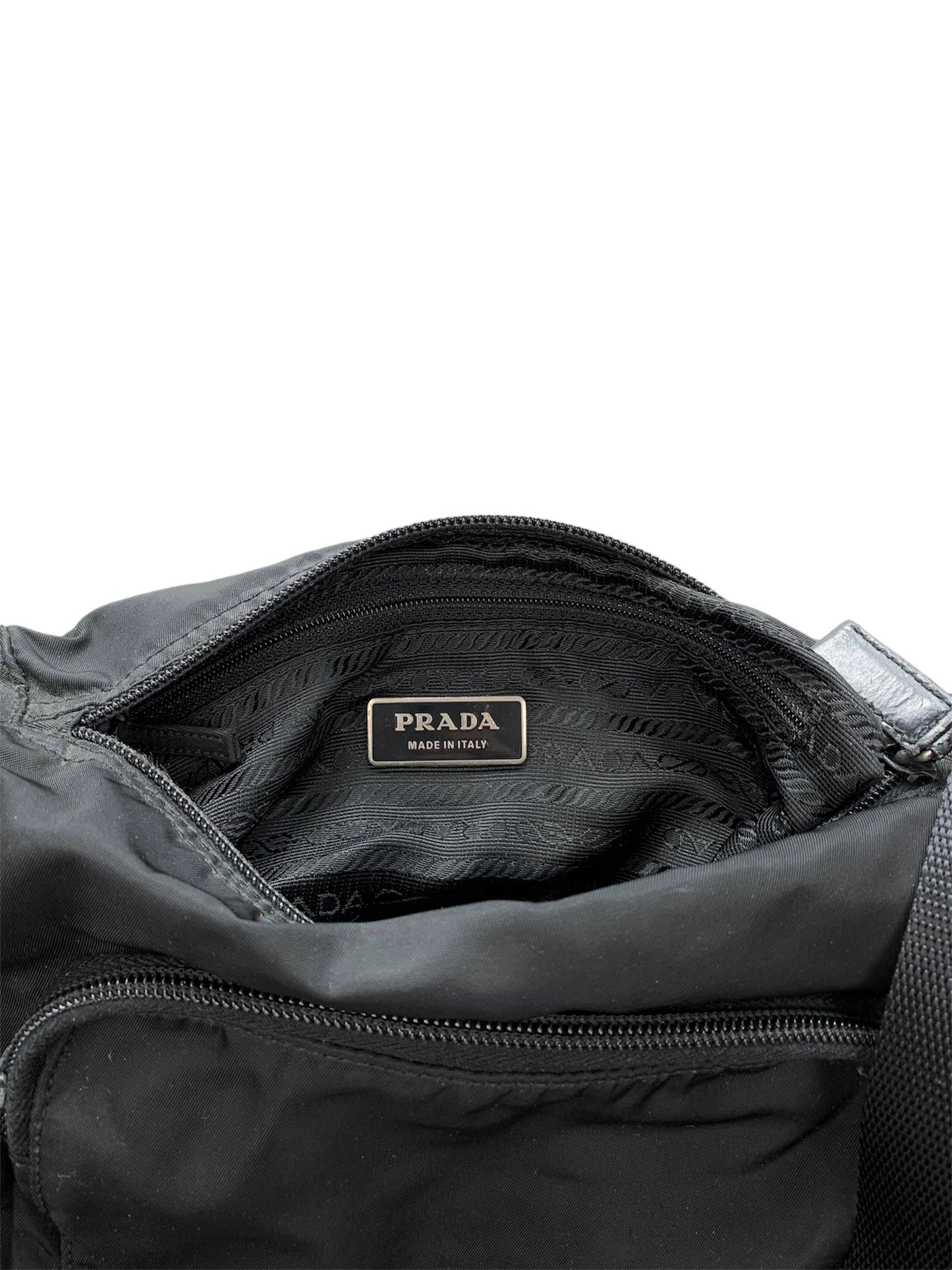 Prada Nylon Shoulderbag Buckle Black