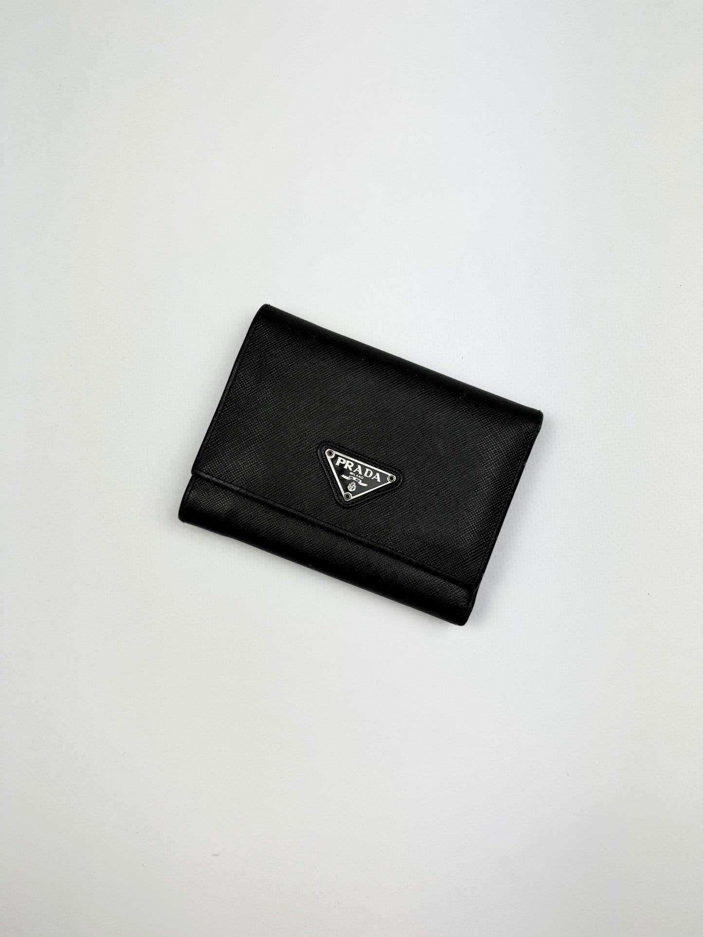 Prada Saffiano Leather Wallet Black