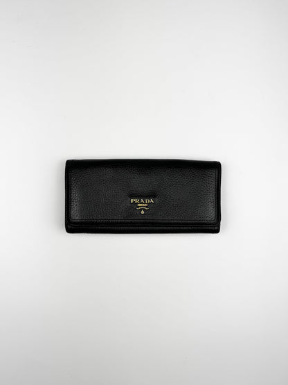 Prada Saffiano Leather Wallet Black