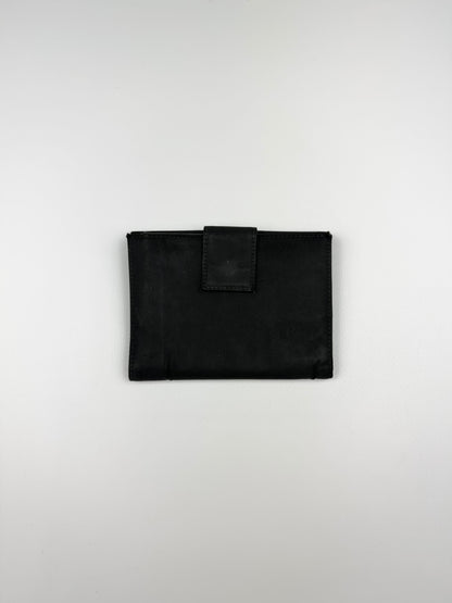 Prada Nylon Leather Wallet Black