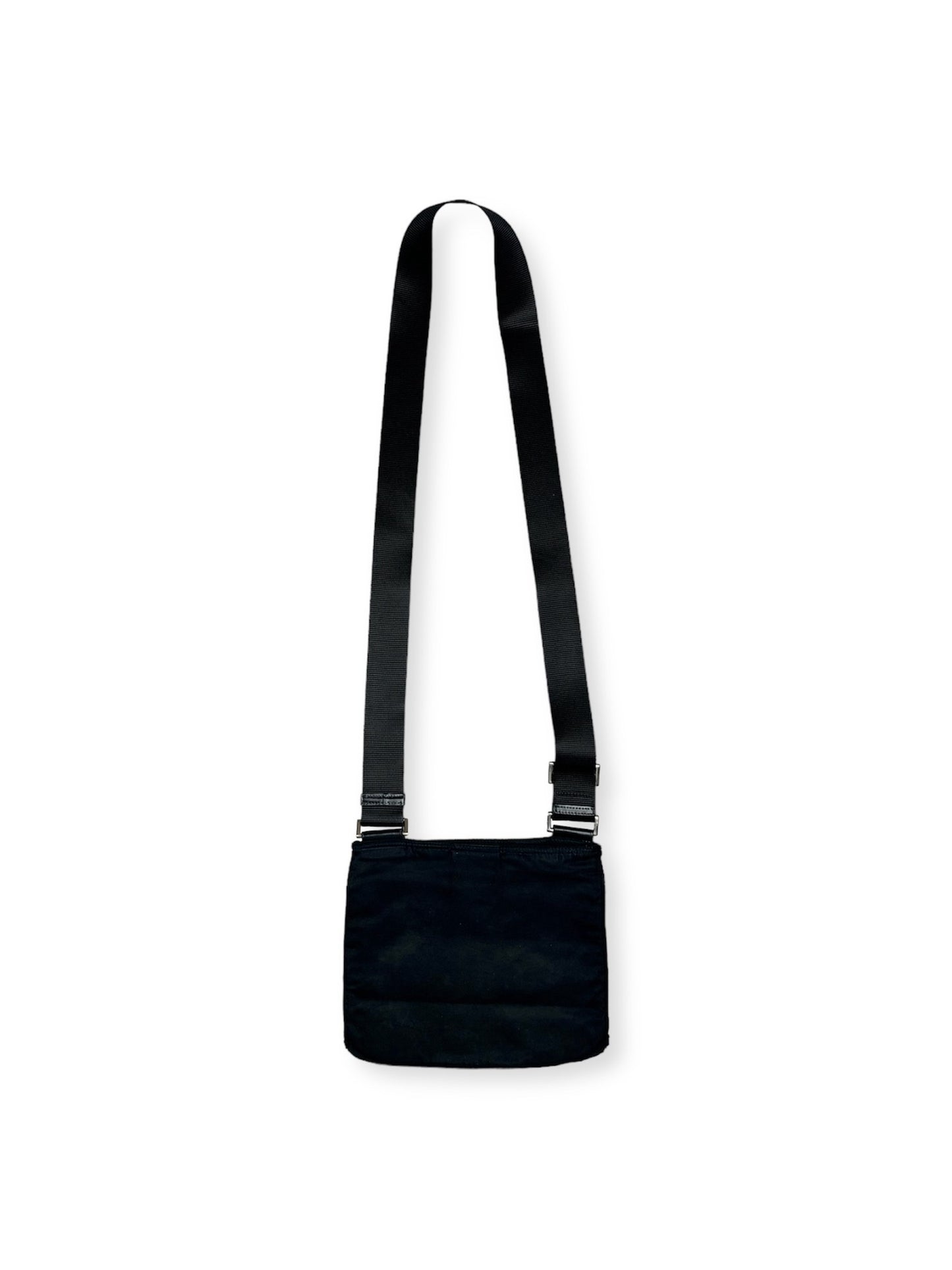 Prada Nylon Shoulderbag Black Double Pocket