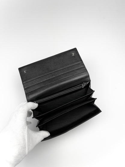 Prada Nylon Leather Wallet Black