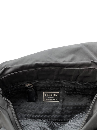 Prada Nylon Shoulderbag Buckle Black