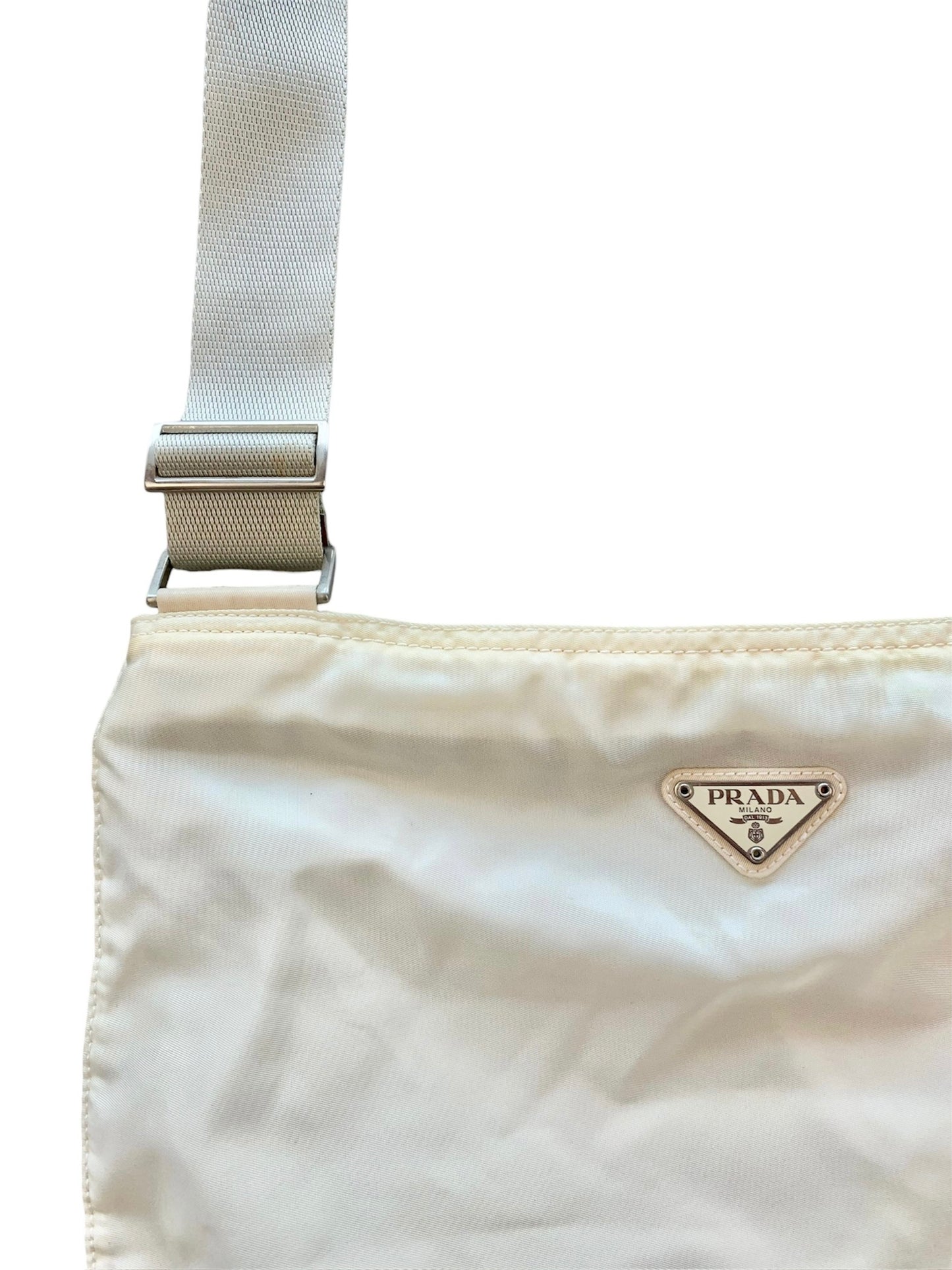 Prada Nylon Shoulderbag Cream White