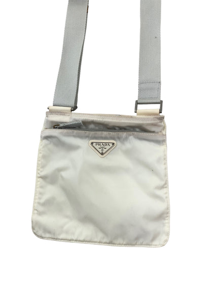 Prada Nylon Shoulder Bag Cream White Mini