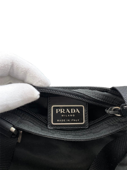 Prada Nylon Shoulder Bag Black Small