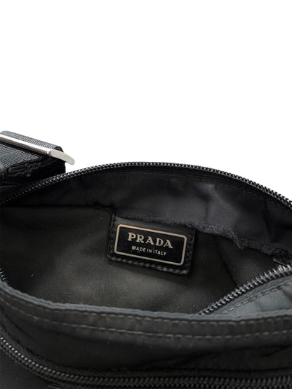 Prada Nylon Shoulder Bag Black Small