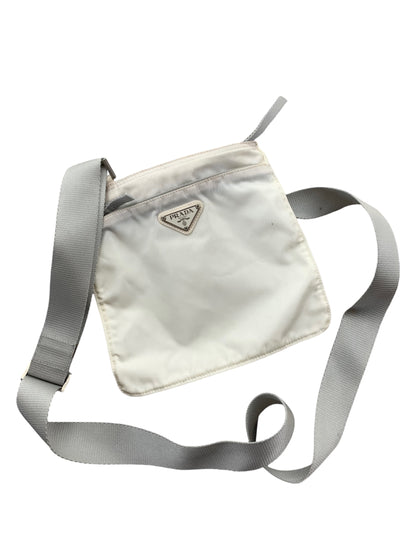 Prada Nylon Shoulder Bag Cream White Mini