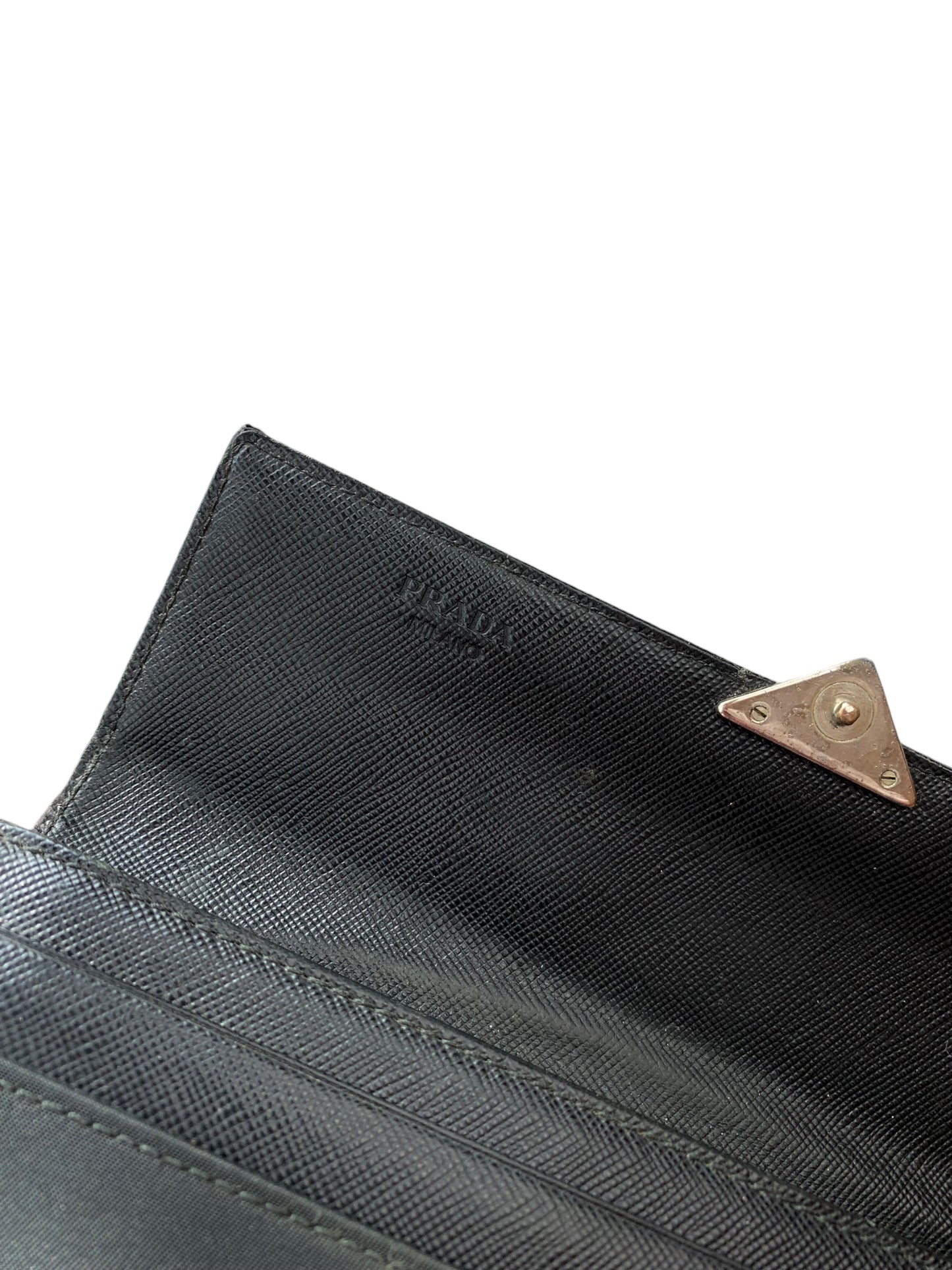 Prada Saffiano Long Wallet Black