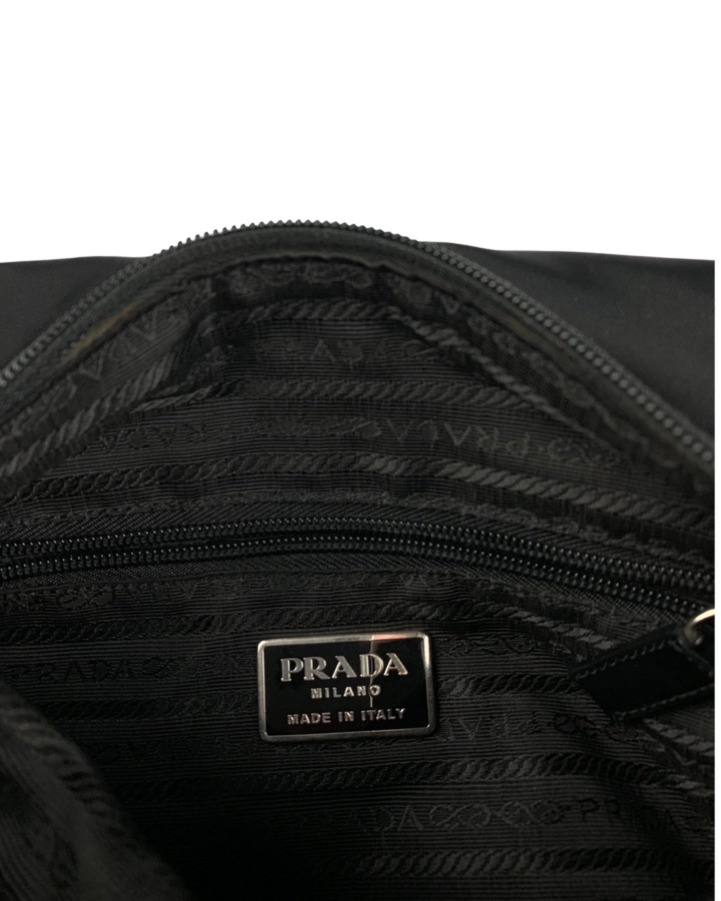 Prada Buckle Shoulder Bag Black