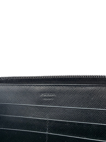 Prada Saffiano Long Wallet Black