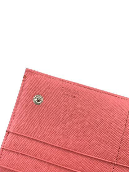 Prada Nylon Saffiano Wallet Pink